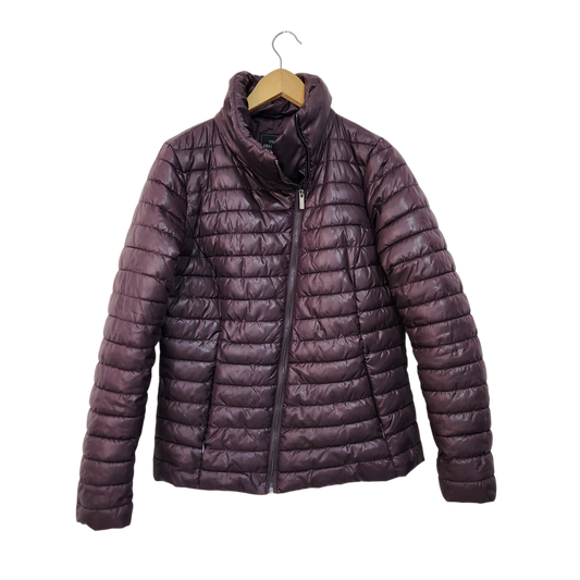 TAMNOON מעיל סגול חציל לאישה מידה M