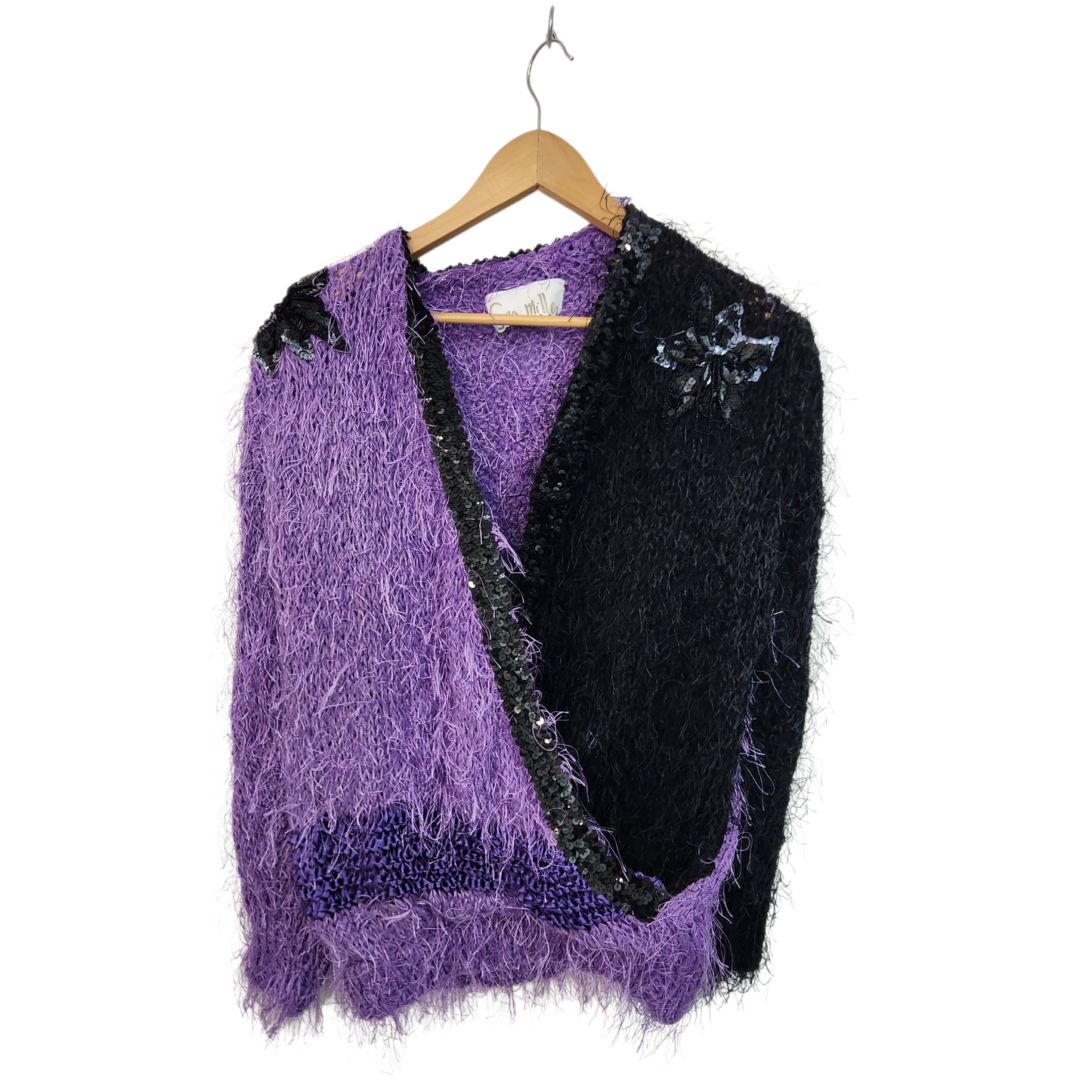 SARA MILLER סוודר וינטג' לאישה מידה XL