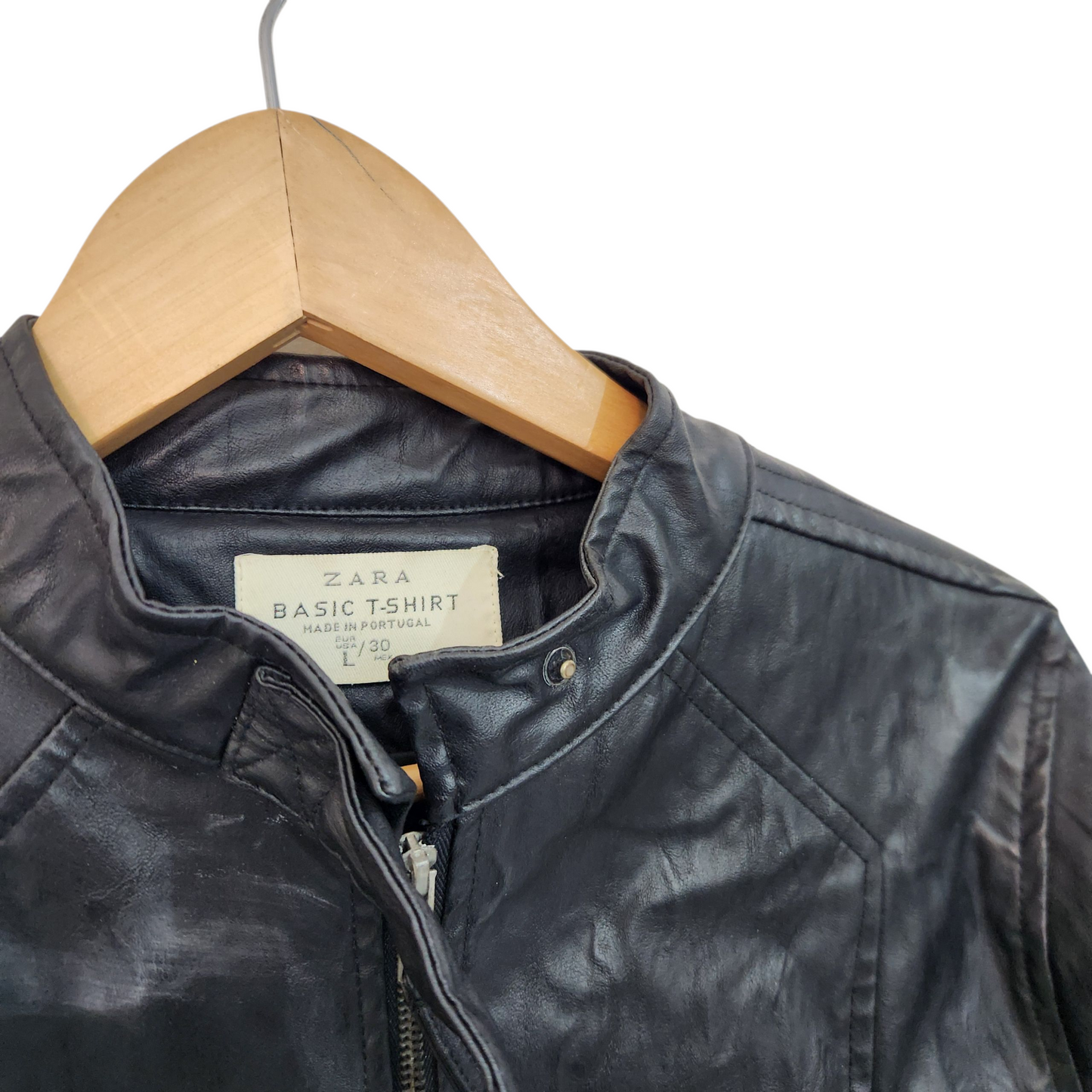 ZARA ג'קט דמוי עור לאישה מידה L