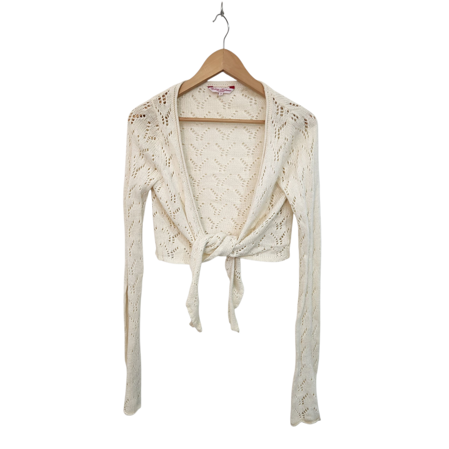 VINTAGE KNITWEAR עליונית סרוגה לאישה מידה M