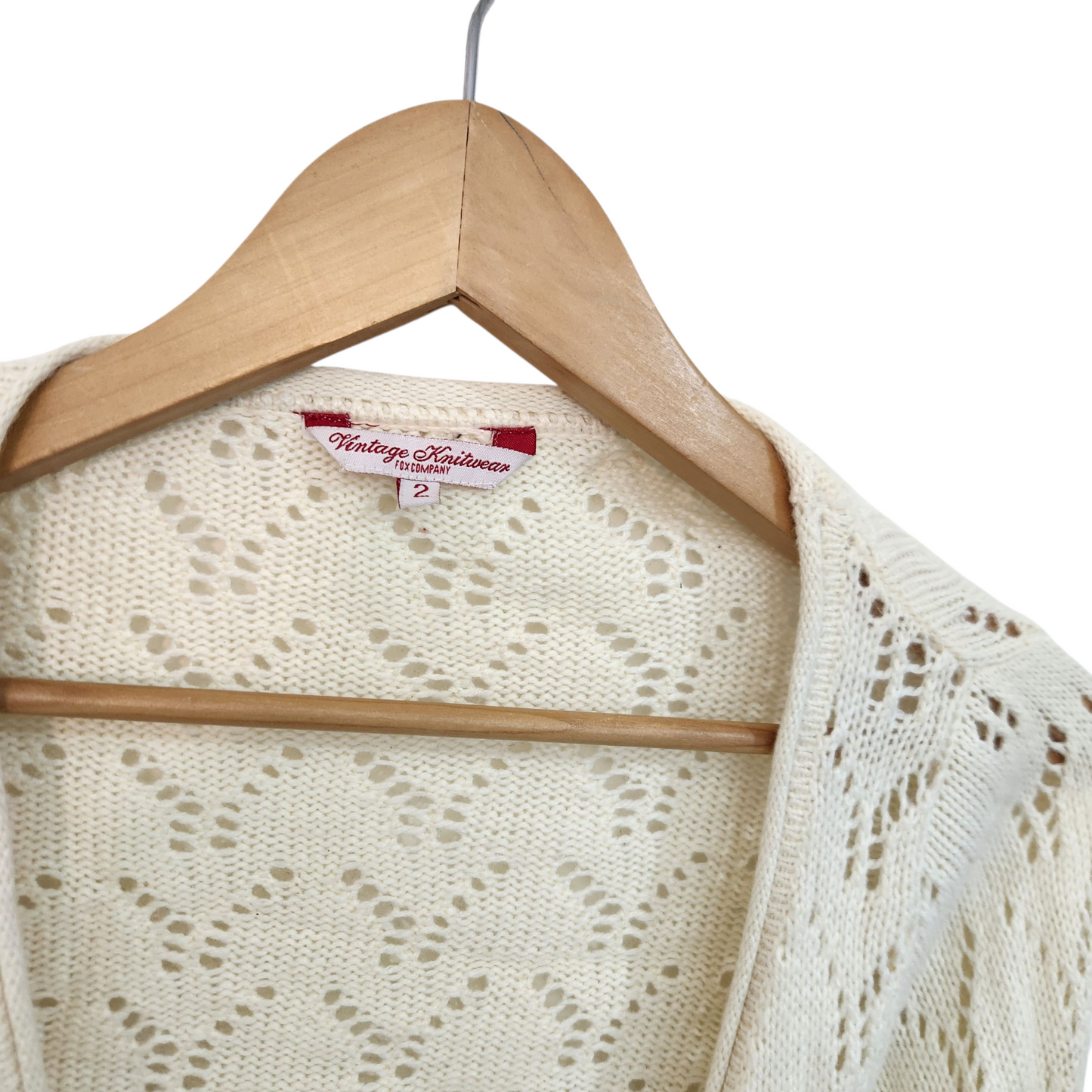 VINTAGE KNITWEAR עליונית סרוגה לאישה מידה M