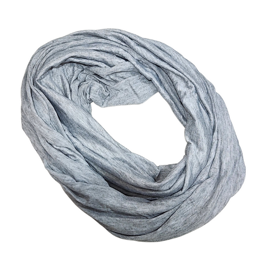 צעיף לולאה בד אפור דק