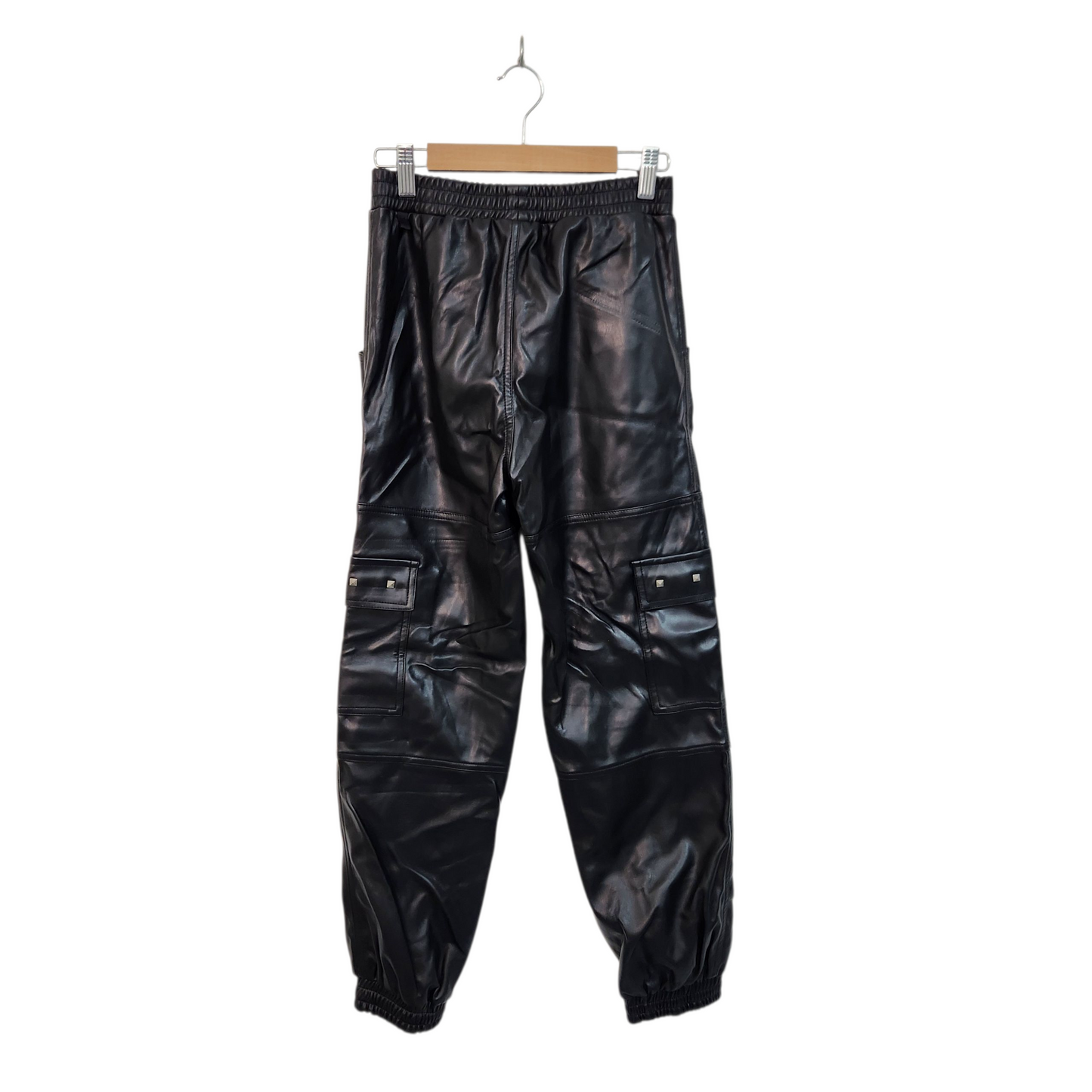 KIDO מכנסיים בד דמוי עור לילדות גיל 13-14