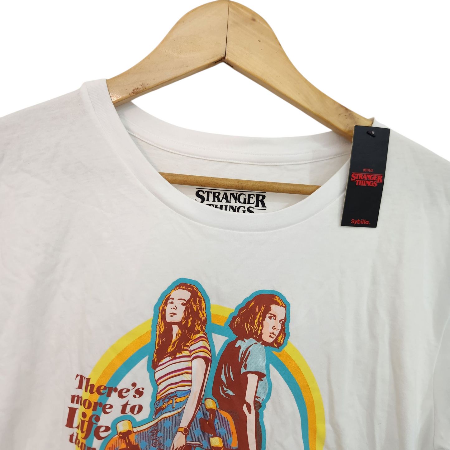 STRANGER THINGS חולצה קצרה חדשה עם תווית לאישה מידה M