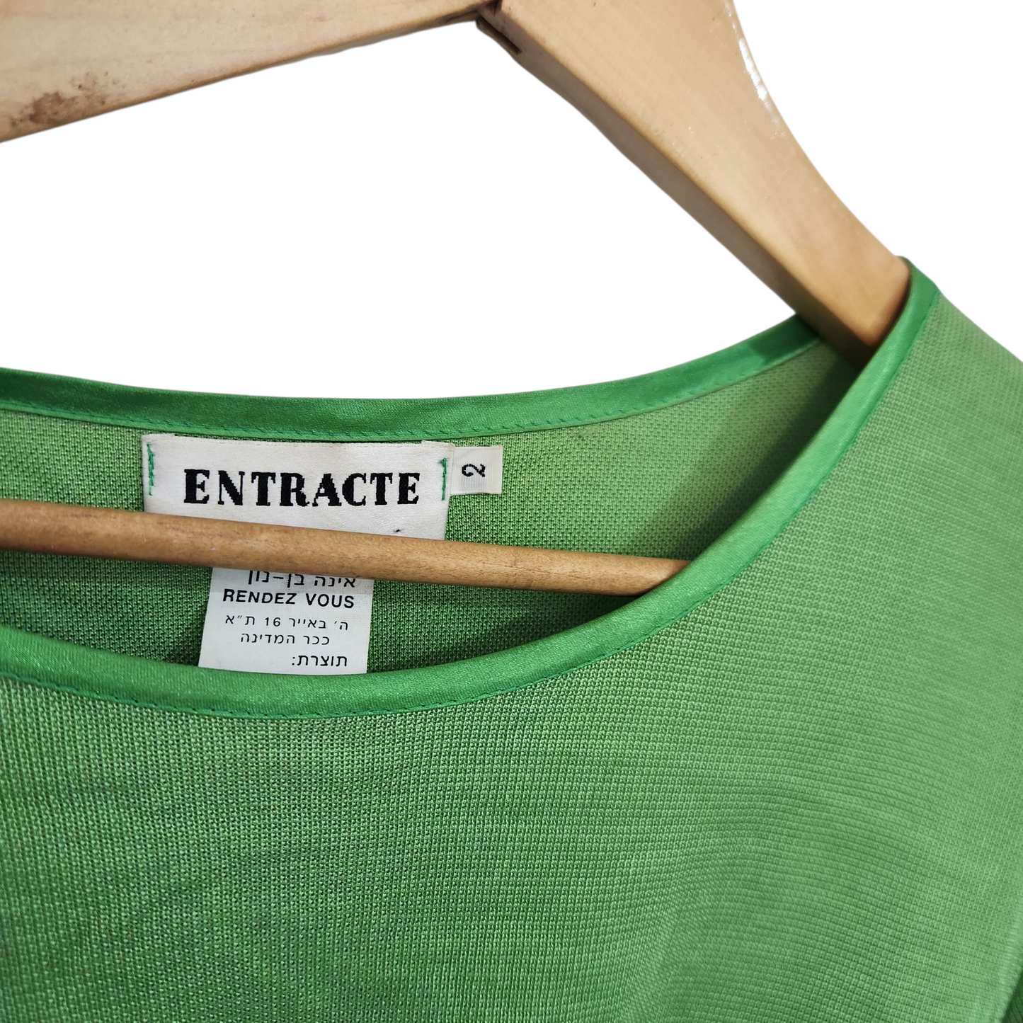 ENTRACTE חולצת וינטג' ארוכה דקה לאישה מידה M/L