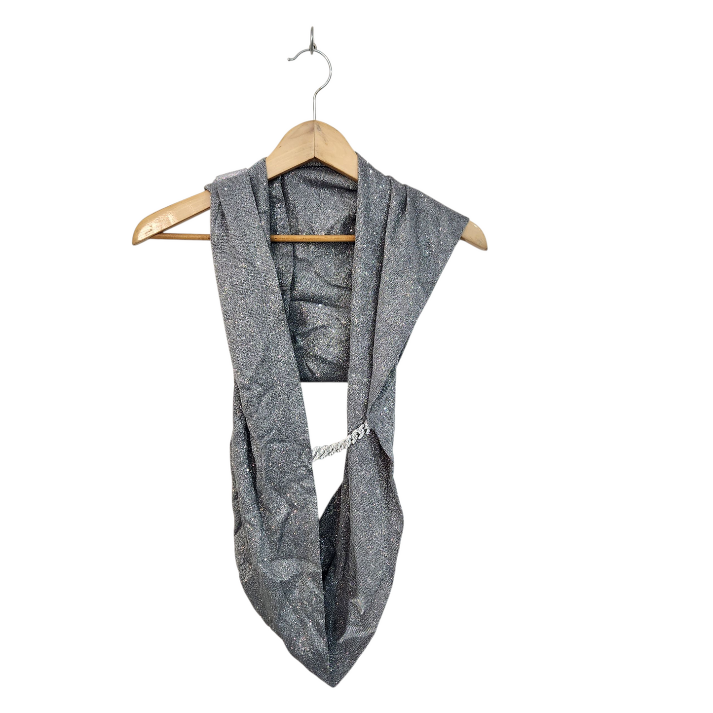 טופ מעוצב כסוף ONE SIZE