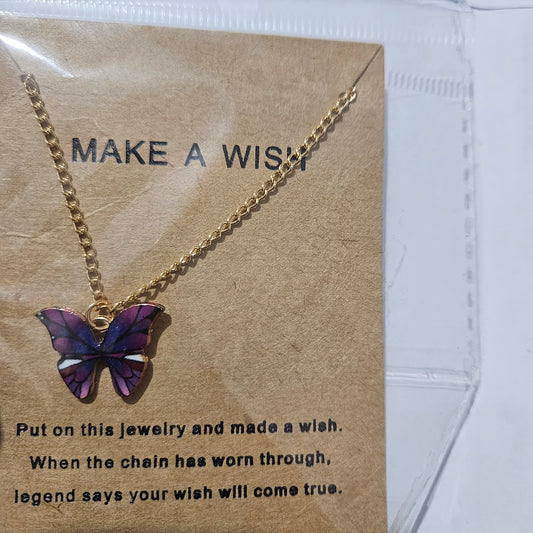 MAKE A WISH שרשרת פרפר חדשה