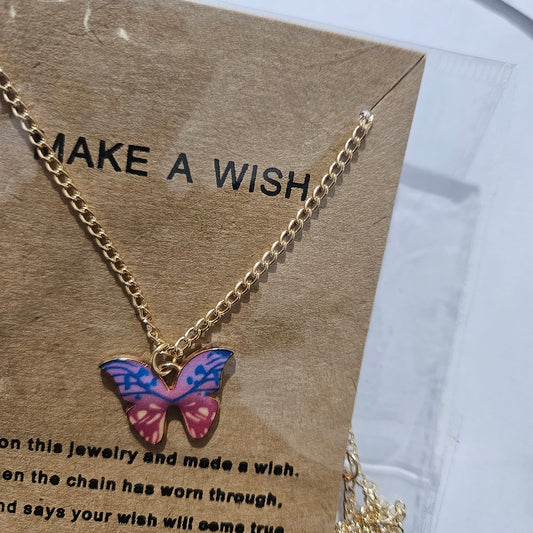 MAKE A WISH שרשרת פרפר חדשה