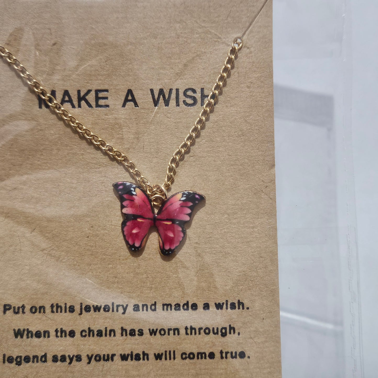 MAKE A WISH שרשרת פרפר חדשה