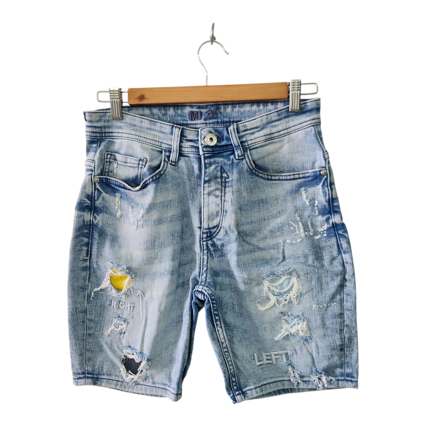 MANIA JEANS | ג'ינס קצר | לגבר מידה אירופאית 38 | 28 אינץ'