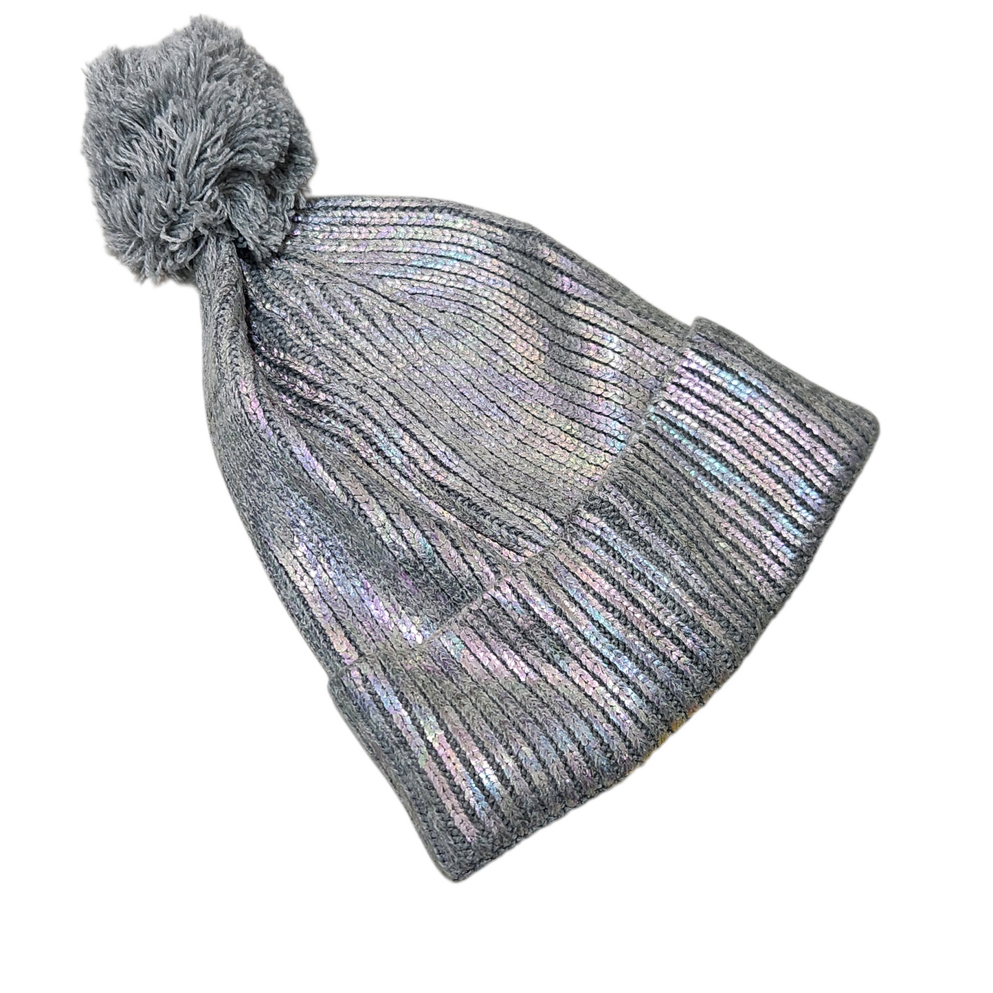 כובע כסוף מבריק חדש עם תווית לילדות גיל 1-2