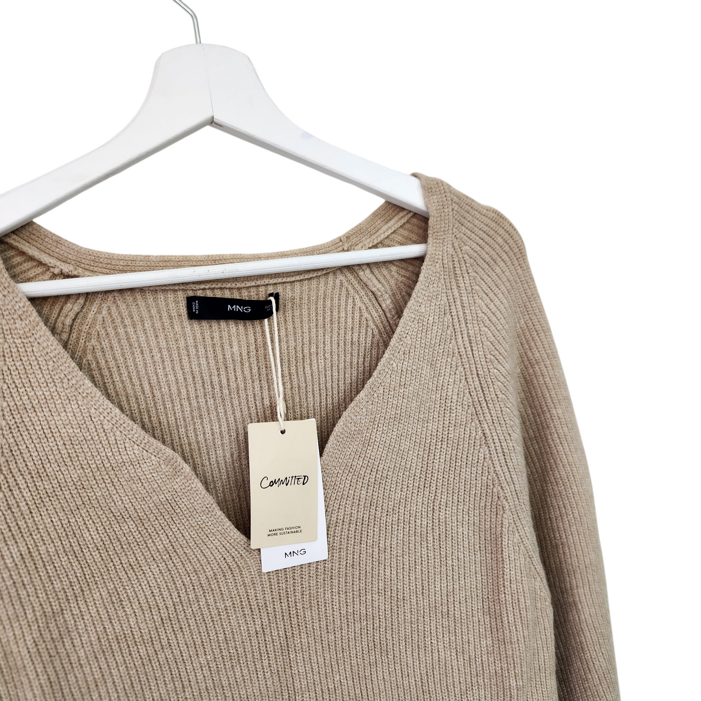 MANGO שמלת סריג חדשה עם תווית מידה L