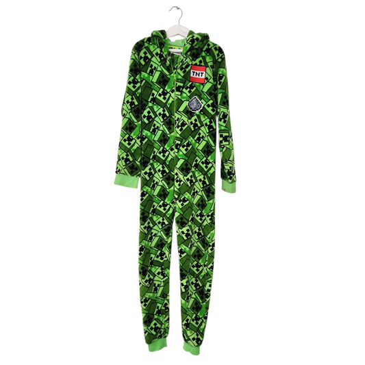 MINECRAFT פיג'מה פליז לילדים גיל 10-11