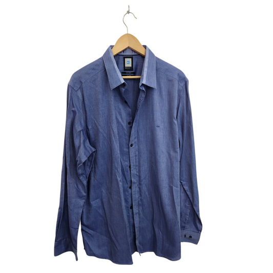 MAX MORETTI SLIM FIT חולצה ארוכה מכופתרת לגבר מידה XXL