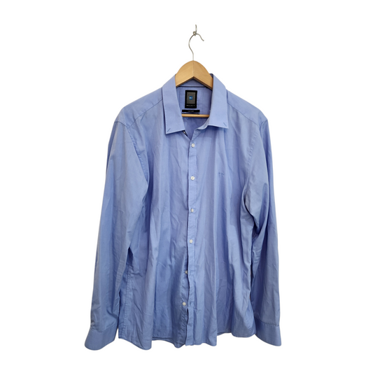 MAX MORETTI SLIM FIT חולצה ארוכה מכופתרת לגבר מידה XXL