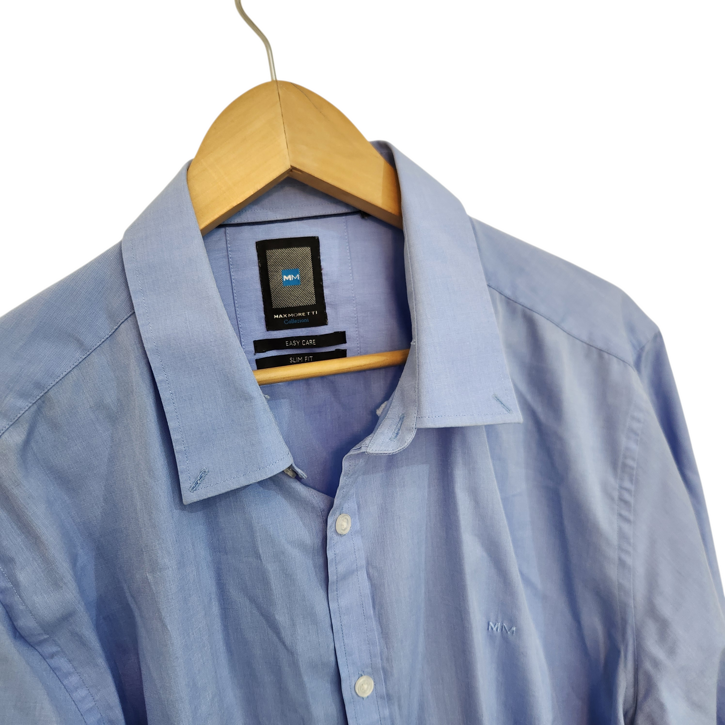 MAX MORETTI SLIM FIT חולצה ארוכה מכופתרת לגבר מידה XXL