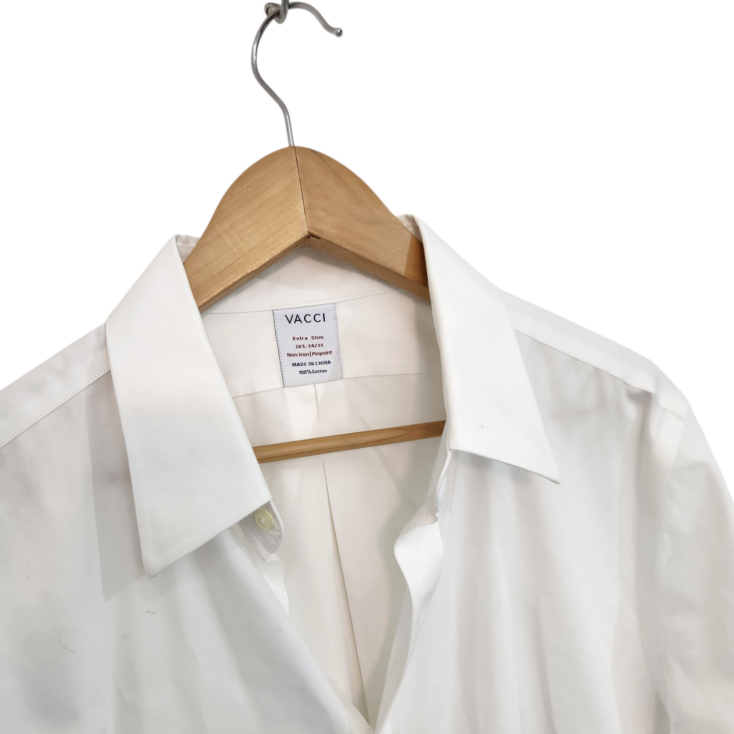 VACCI Extra Slim חולצה מכופתרת לגבר מידה 16.5 L/XL