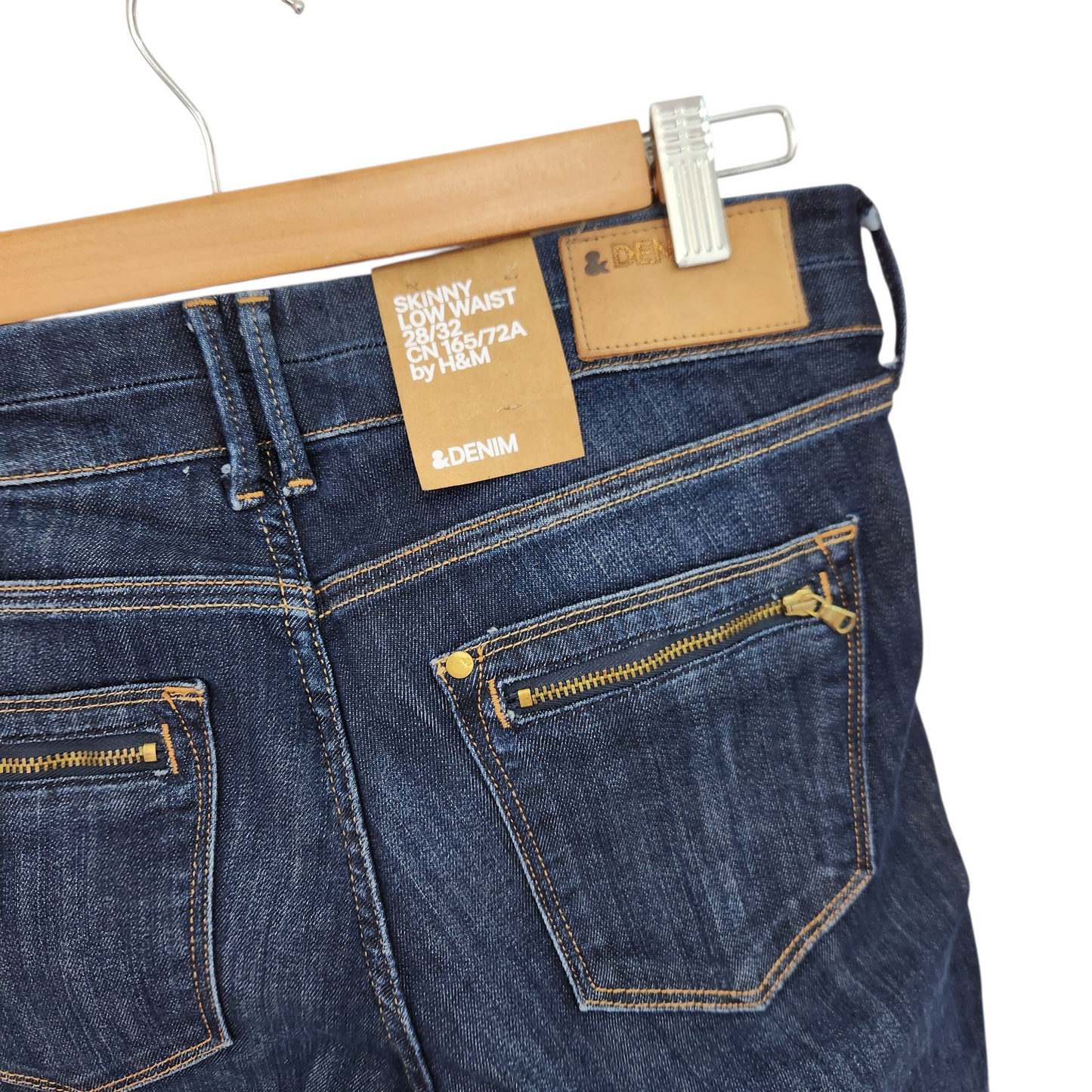 &DENIM ג'ינס סקיני גזרה נמוכה חדש עם תווית לאישה מידה 36