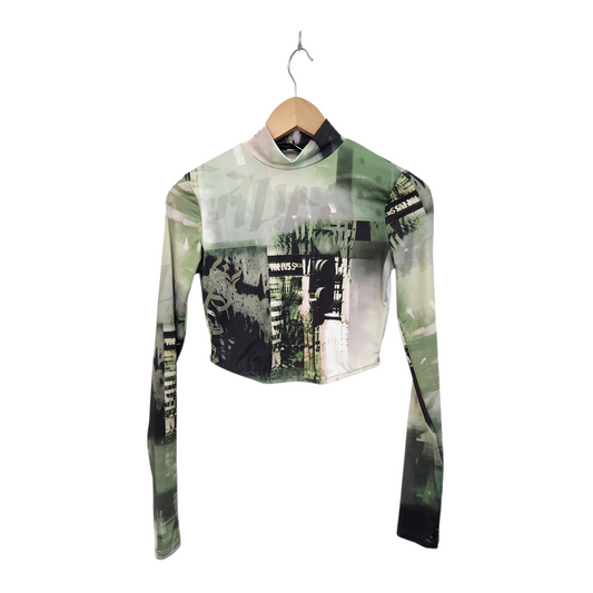 BERSHKA חולצת בטן דקה לאישה מידה S