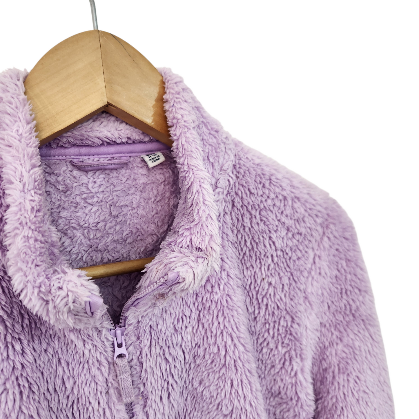 UNIQLO | ג'קט פרוותי סגול לילדות גיל 11-12