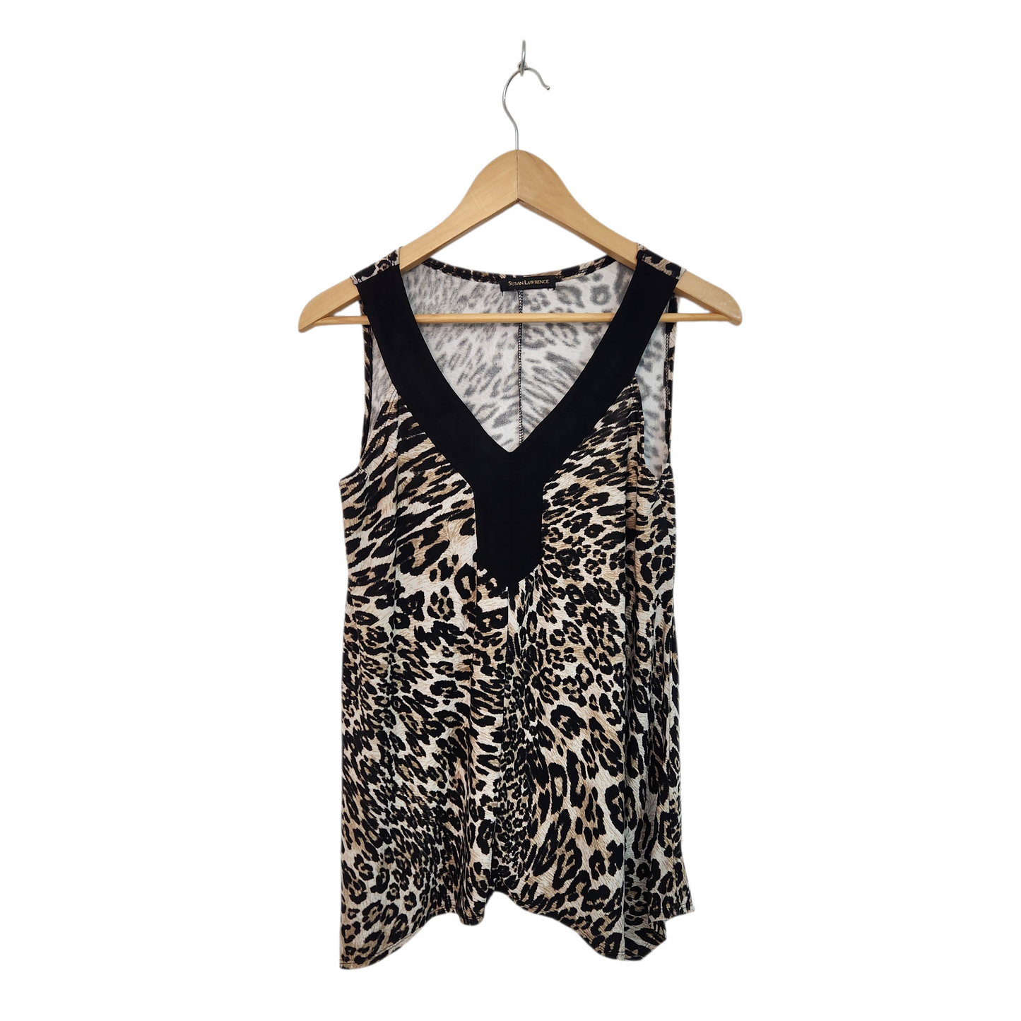 Susan Lawrence – גופיית טייגר/מנומרת עם מחשוף V | לאישה מידה L