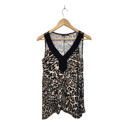 Susan Lawrence – גופיית טייגר/מנומרת עם מחשוף V | לאישה מידה L