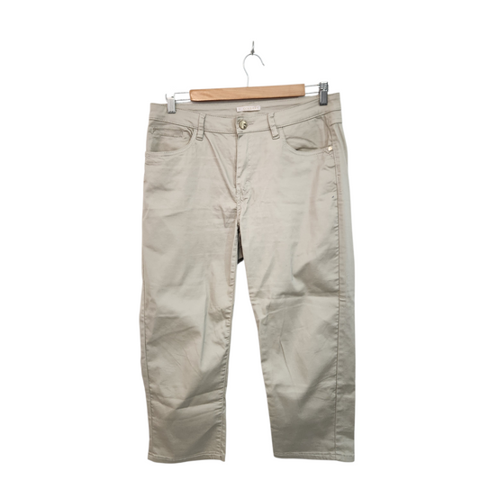 GOLBARY | מכנסי בד קלאסיים בצבע בז’ בהיר – מידה 42