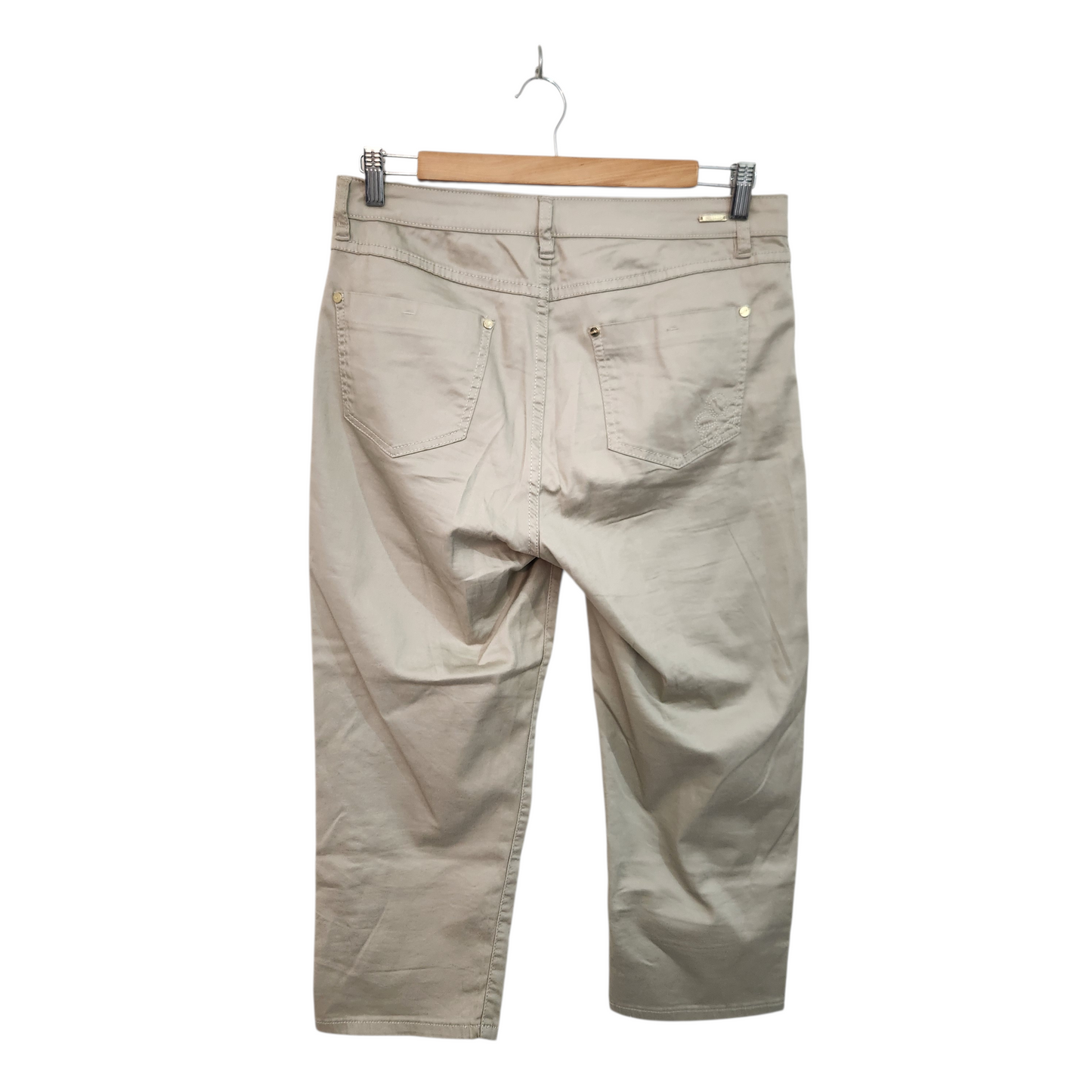 GOLBARY | מכנסי בד קלאסיים בצבע בז’ בהיר – מידה 42