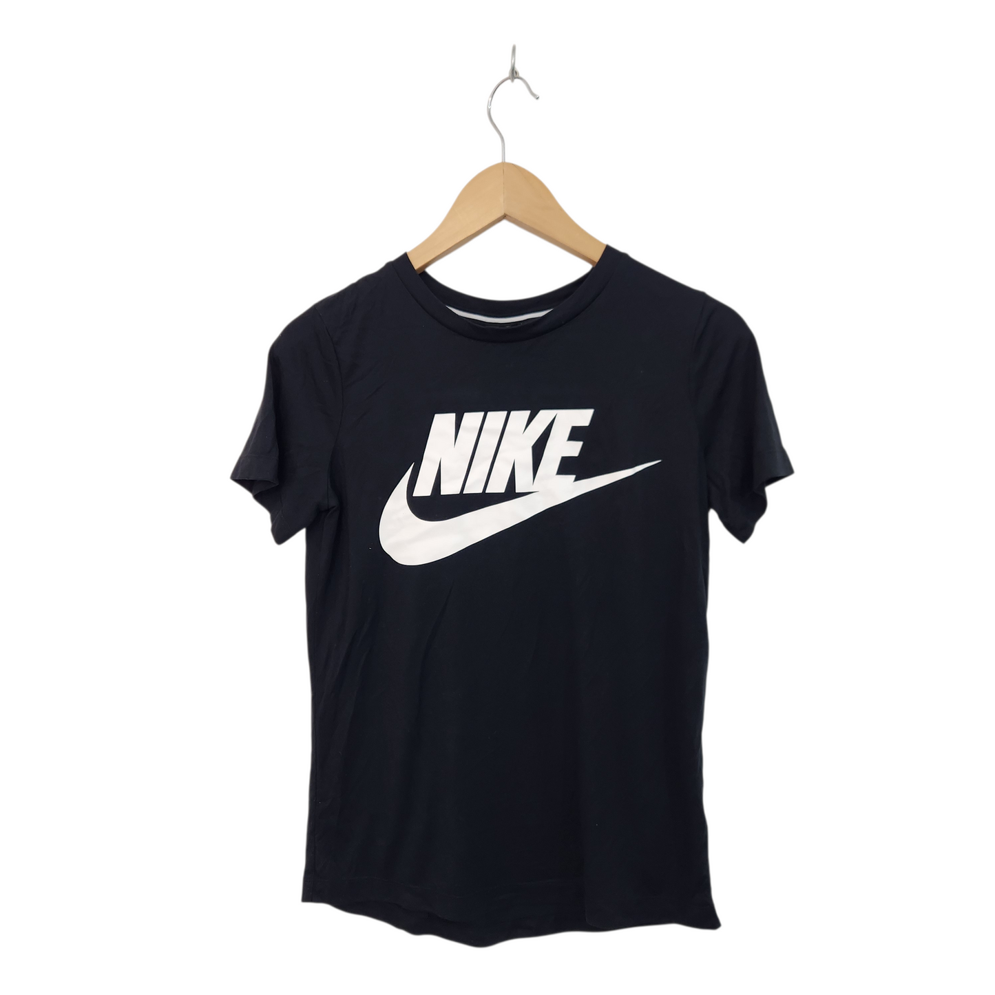 NIKE חולצה שחורה עם לוגו לבן | לאישה מידה M