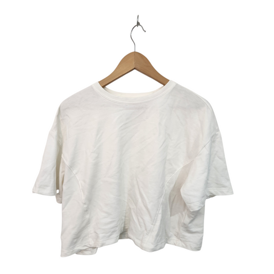 RESERVED חולצת קרופ לבנה – מידה M