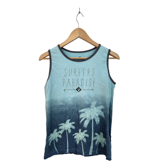 AMERICAN EAGLE OUTFITTERS – גופיית ילדים בהדפס טרופי | מידה 16 (151–160 ס״מ)