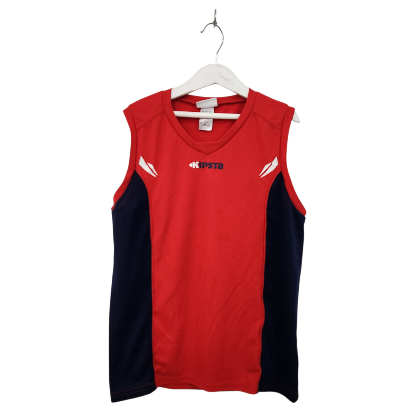 Kipsta  גופיית ספורט בצבע אדום לילדים גיל 14