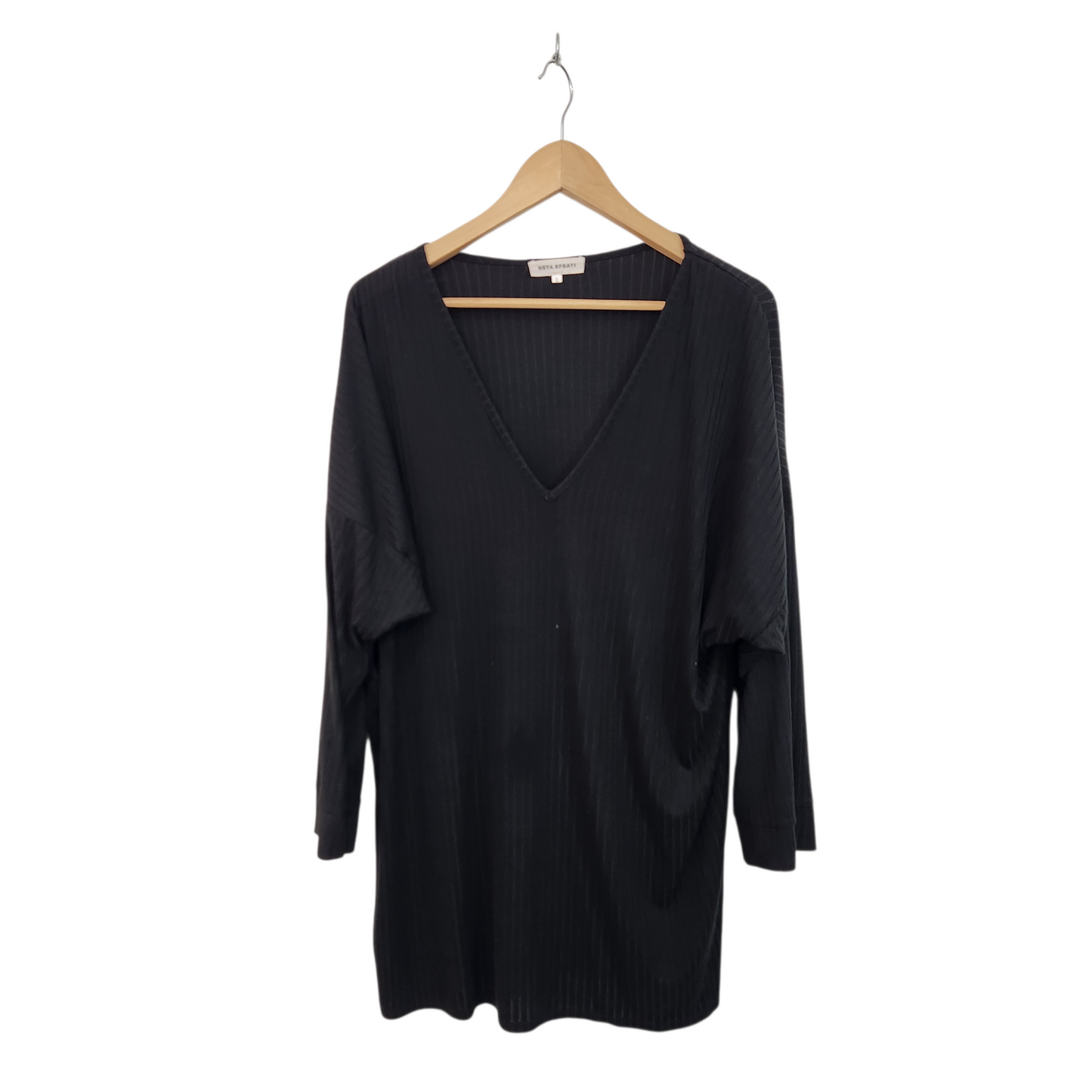 NETTA EFRATTI חולצה שחורה דקה לאישה מידה XXL/XXXL