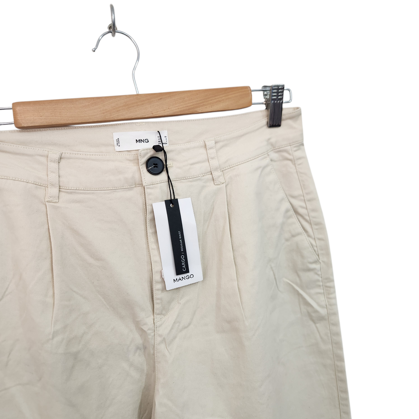 MANGO מכנסיים ארוכים חדשים עם תווית לאישה מידה 40