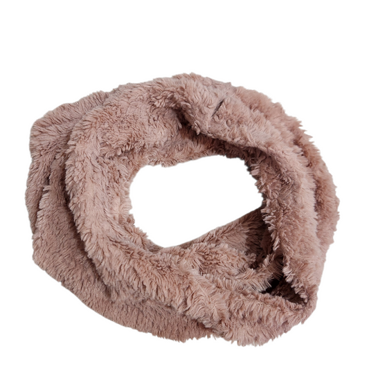 צעיף לולאה פרוותי צבע ורוד עתיק