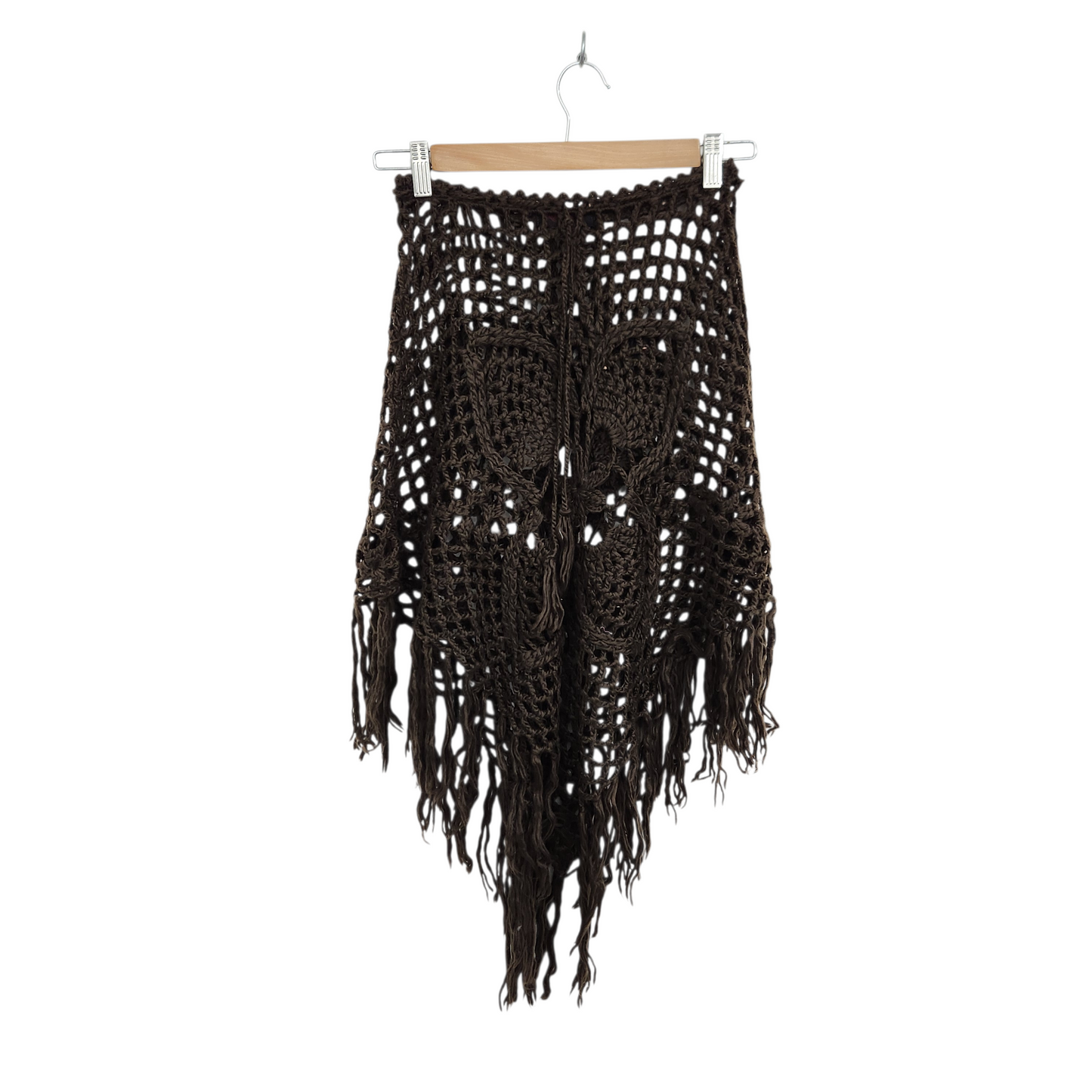 חצאית רשת צבע חום סרוגה לאישה מידה S