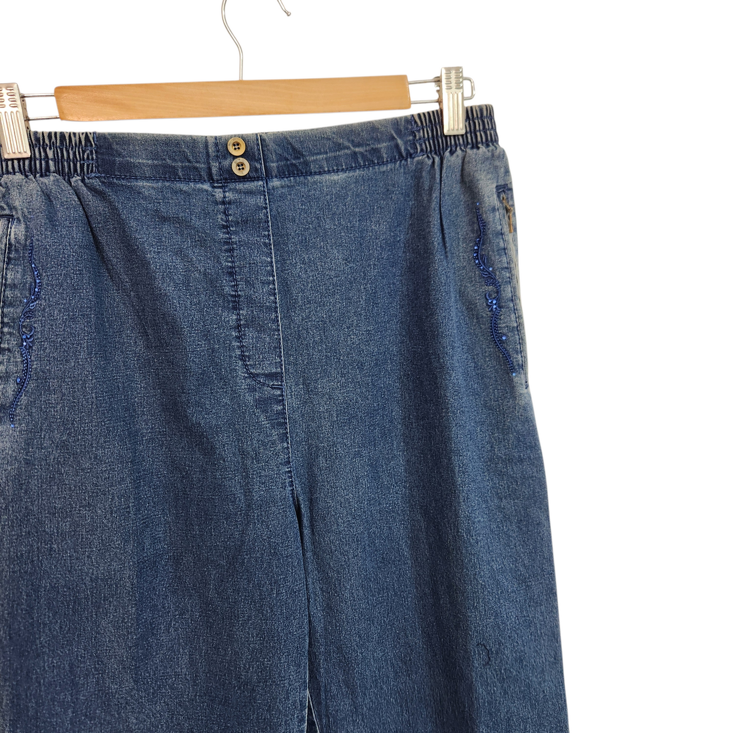 NEW FASHION מכנסיים דקים וינטג' לאישה מידה L היקף מותן 80 ס"מ