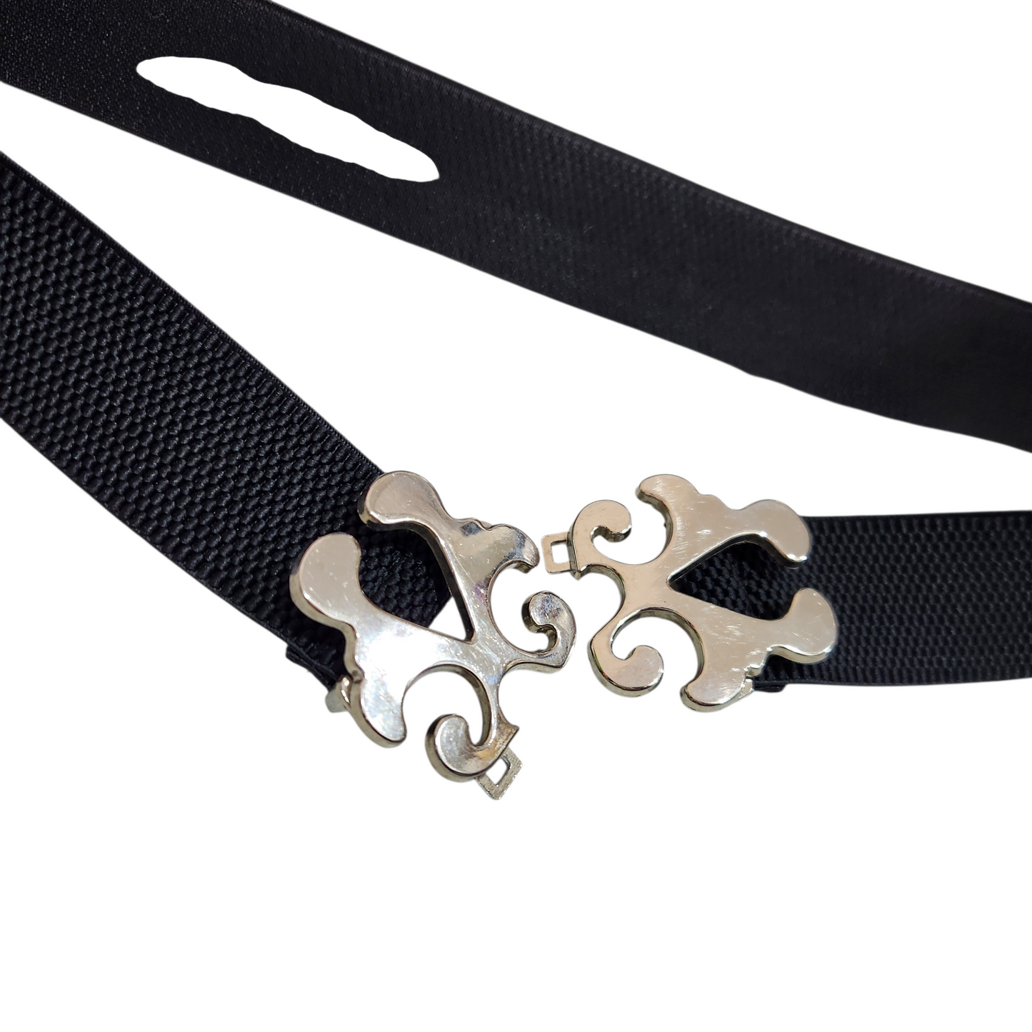 חגורת וינטג' רצועה שחורה נמתחת