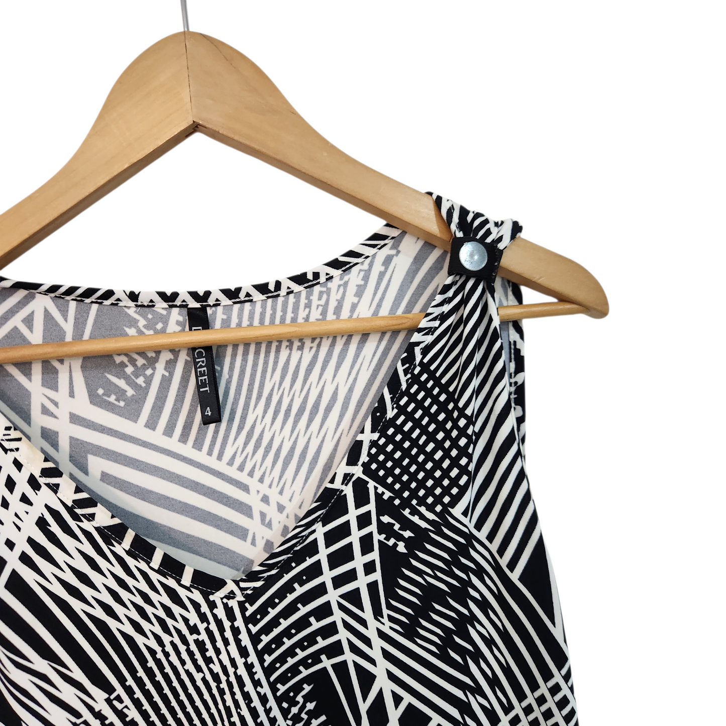 DISCREET | שמלה מעוצבת צבעים שחור - לבן | לאישה מידה 38