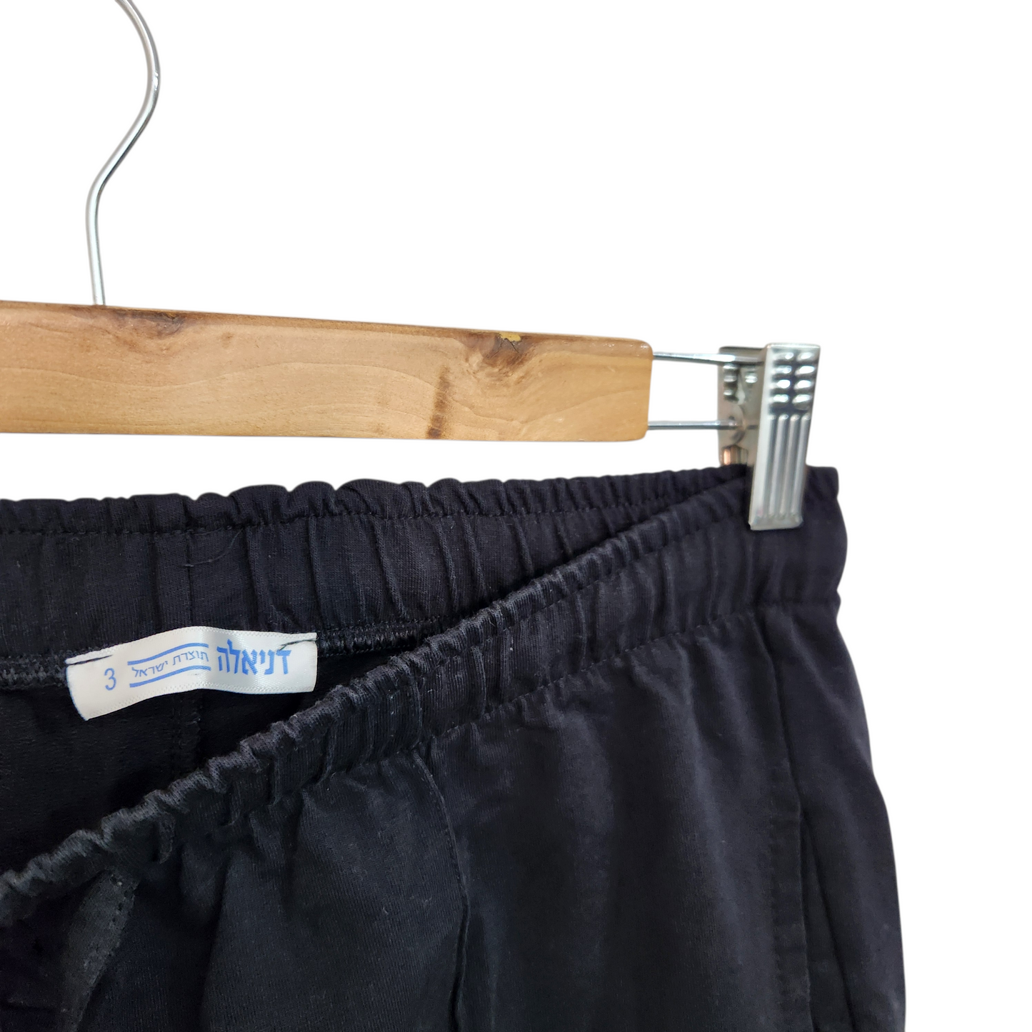 דניאלה - מכנסיים ארוכים דקים צבע שחור | לאישה מידה 3 L