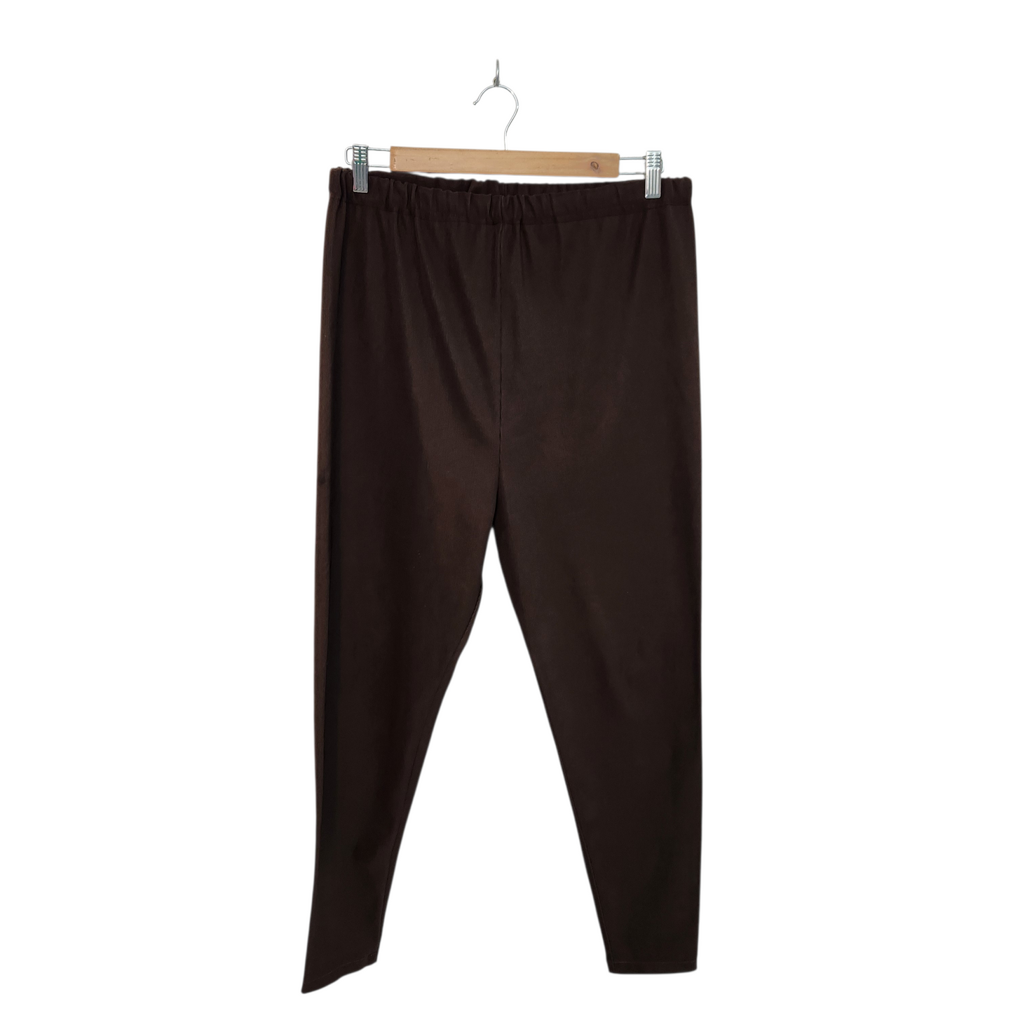 מכנסי וינטג' צבע חום ארוכים דקים | לאישה מידה XL