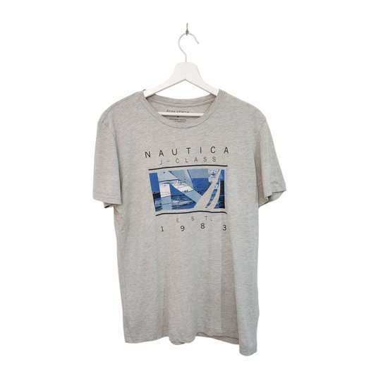 NAUTICA | חולצה קצרה צבע אפור | לגבר מידה M