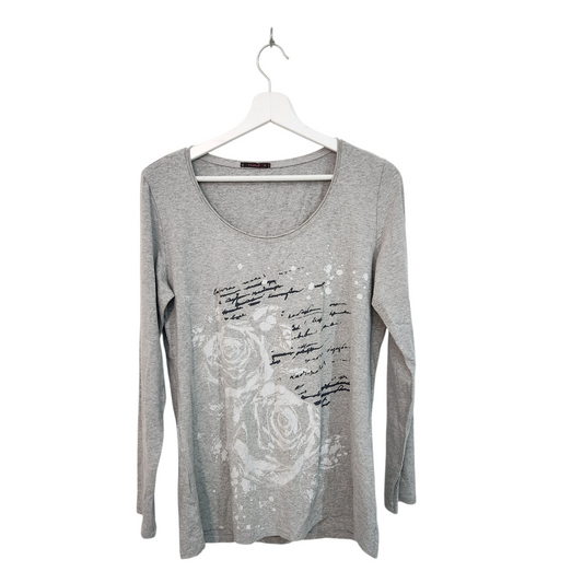 FIX | חולצה ארוכה דקה צבע אפור | לאישה מידה XL