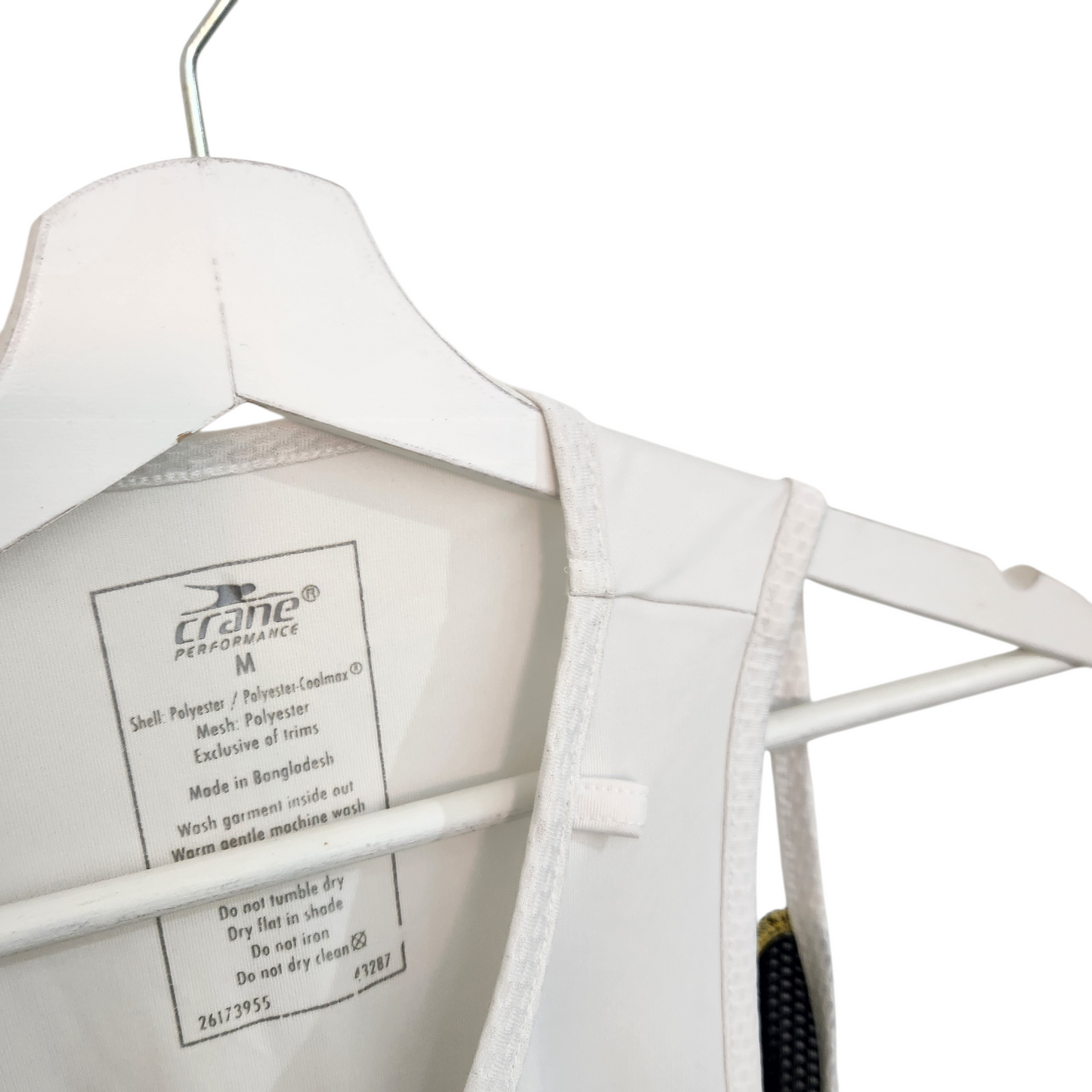 CRANE | גופיית ספורט לגבר צבע לבן | מידה M
