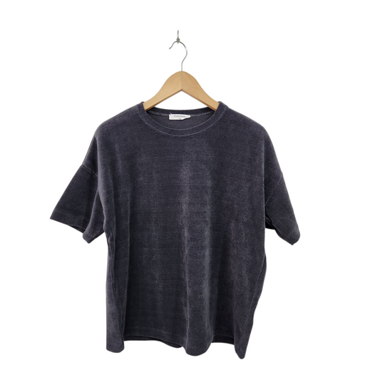 STUDIO PASHA | חולצה קצרה אוברסייז צבע אפור | לאישה מידה 36 S