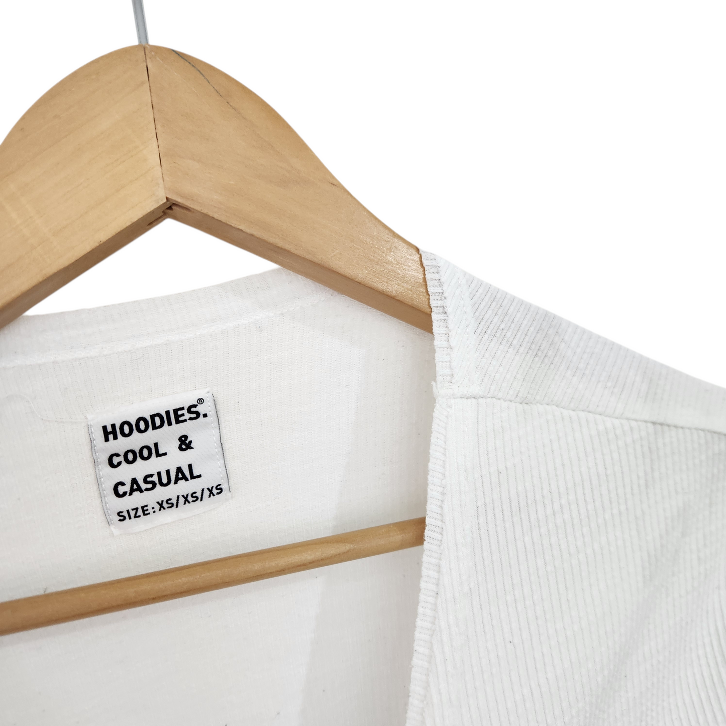 HOODIES | חולצה ארוכה אוברסייז דקה צבע לבן | לאישה מידה XS