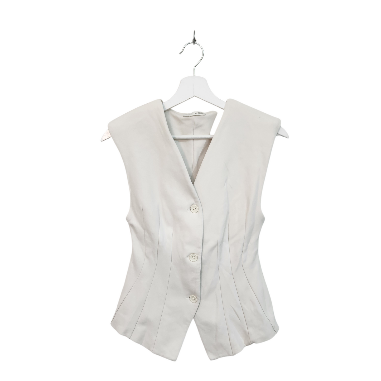 ZARA | ווסט מחויט בצבע שמנת עם כפתורים | לאישה מידה M