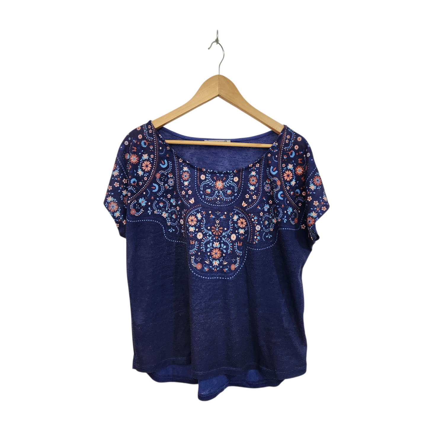 TAMNOON | חולצה קצרה צבע כחול | לאישה מידה 4 XL