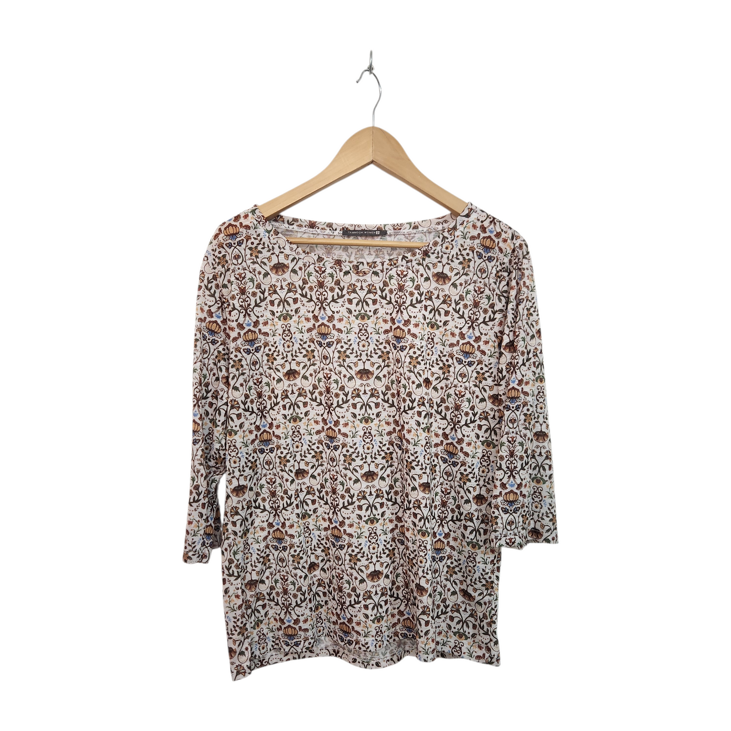 TAMNOON | חולצה קצרה פרחונית | לאישה מידה 3 L