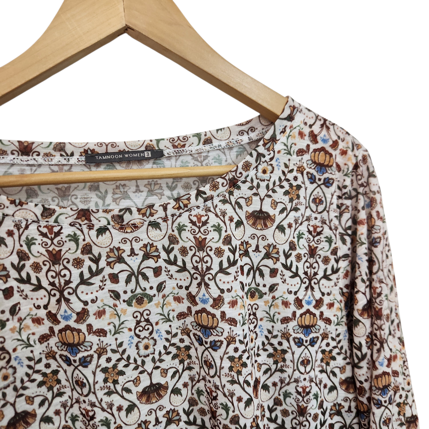 TAMNOON | חולצה קצרה פרחונית | לאישה מידה 3 L